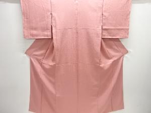 織柄一つ紋色無地着物